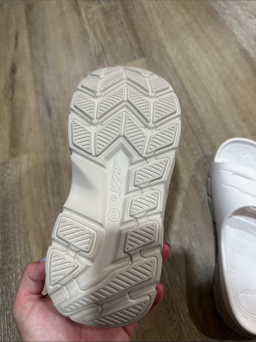 Avia White Slip-On Slide Sandals - Picture 2 of 2